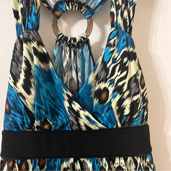 New Directions Blue Leopard Summer Top - Picture 3 of 5